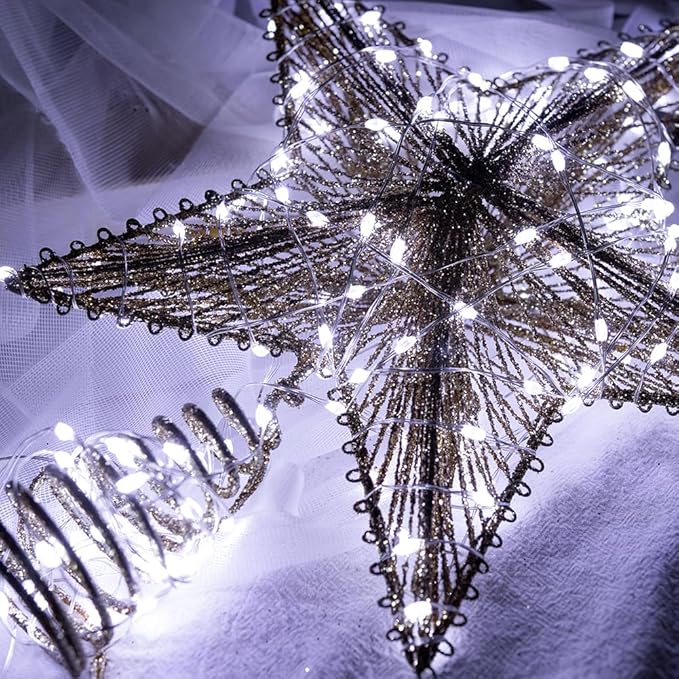 Fairy Lights Plug in,100FT 600 LEDs Waterproof String Lights,Twinkle Light with Remote for Outdoor Indoor Christmas Wedding Birthday Garden Party Decorations,2 Inch Space,Cool White