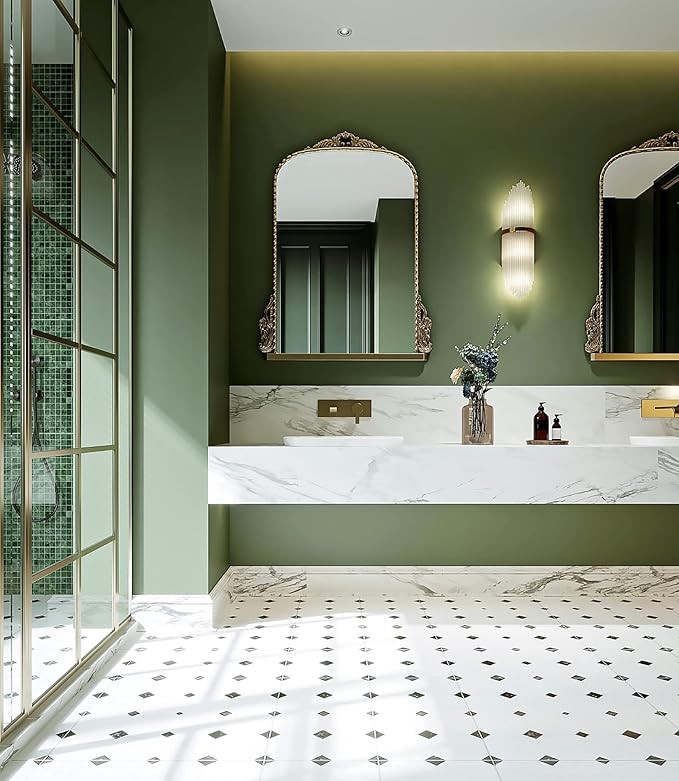 Dimoon 236''x15.7'' Green Skin Peel and Stick Wallpaper Contact Paper Modern Self Adhesive Wall Paper Removable Renter Friendly Textured Solid Color Vinyl Roll (236''x15.7'',Dark Green Skin)