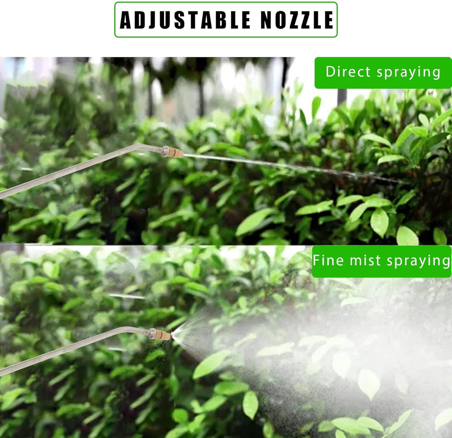 2 Gallon Stainless Steel Sprayer Hand Pump Sprayer with Pressure Gauge Safety Valve Adjustable Nozzle for Gardening Lawn and Cleaning