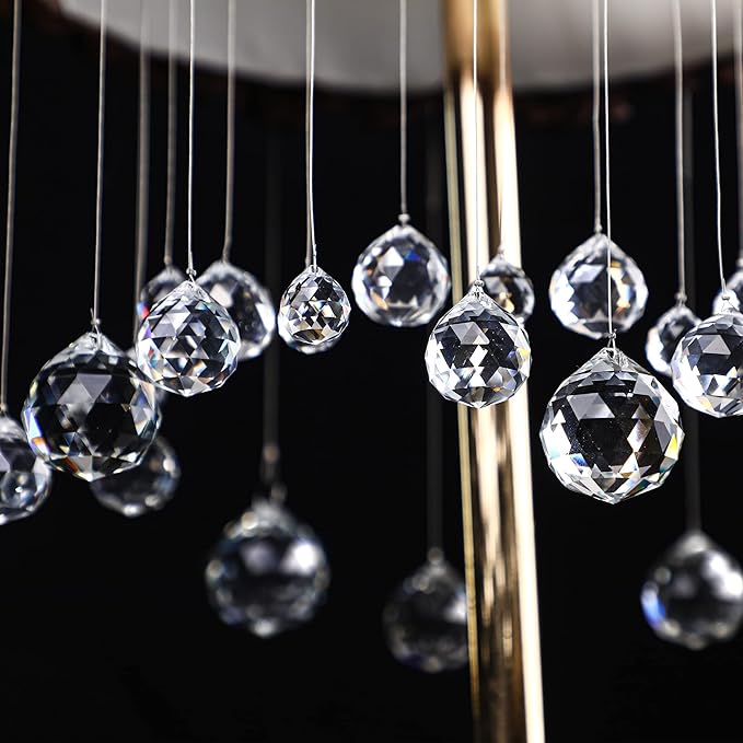 Crystalsuncatcher Clear Glass Crystal Ball Prism Feng Shui Lamp Hanging Drop Chandelier Pendants Suncatchers Pack of 12 pcs(20mm)