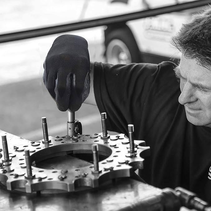 Evridwear Crinkle Latex Rubber Hand Coated Safety Work Gloves for Men Women General Multi Use Construction Warehouse Gardening Assembly Landscaping (L-Size) 12 Pairs Pack