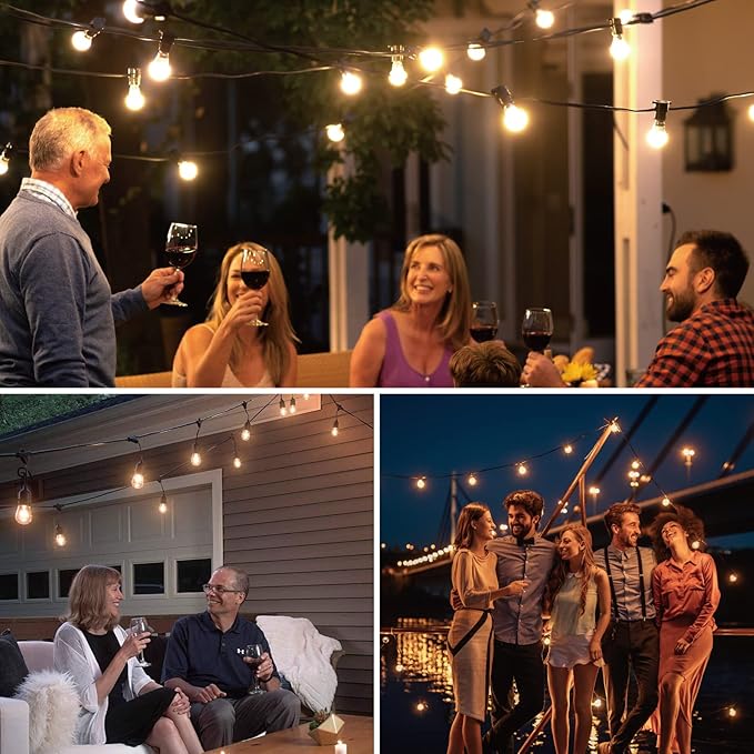 Meconard Shatterproof LED S14 Replacement Light Bulbs,E26 Medium Screw Base, Vintage Edison Bulbs Equivalent to 11 Watt, Fits for Commercial Outdoor Patio String Lights, 2200K Warm White, 15 Pack