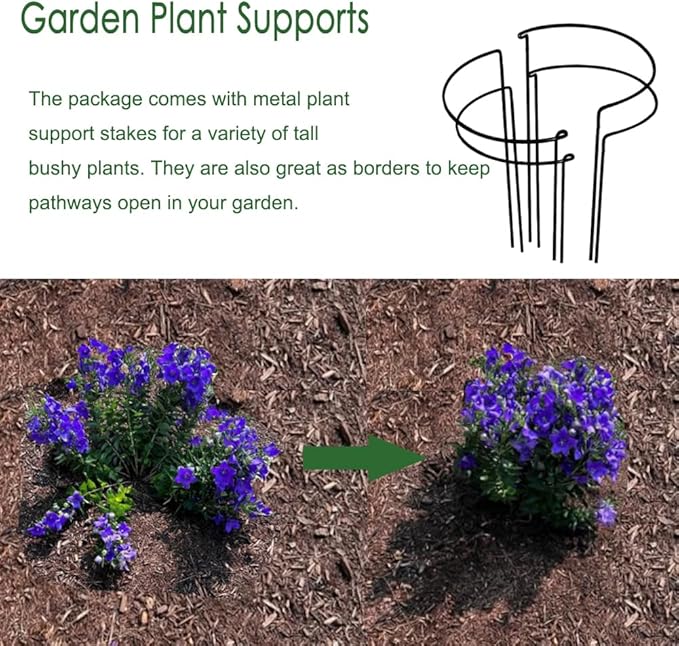 FORTUNO 2 Pcs 2 Ft Round Raised Garden Bed Box Galvanized Metal Outdoor Flower Bed Steel Patio Ground Planter for Planting Vegetables and Herbs, Silver