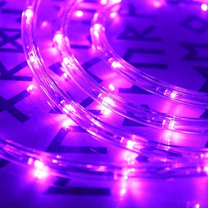 150ft LED Rope Lights Outdoor, 1080 LED Connectable and Flexible Tube Lights with 8 Modes, Waterproof LED Rope Lighting for Garden, Patio, Bedroom, Party, Pool, Indoor Outdoor Decoration (Purple)