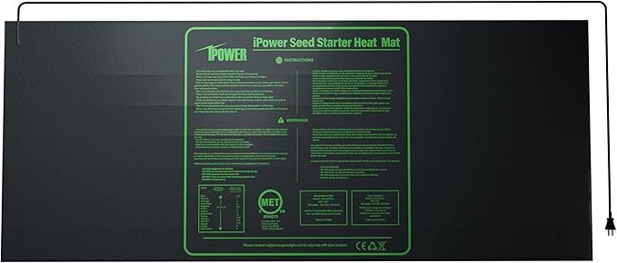 iPower 48" x 20" Waterproof Durable Seedling Heat Mat Warm Hydroponic Plant for Indoor Gardening Germination Starting