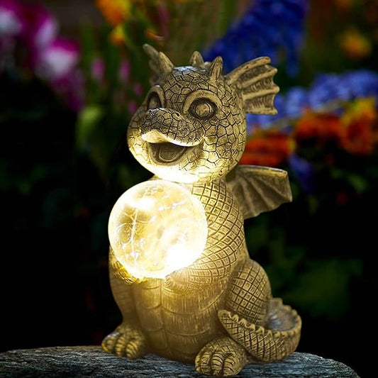 Solar Garden Decor Statues Figurine: Garden Art for Patio Balcony Yard Lawn - Unique Christmas Birthdays Gifts for Mom Grandma Women Wife Sister