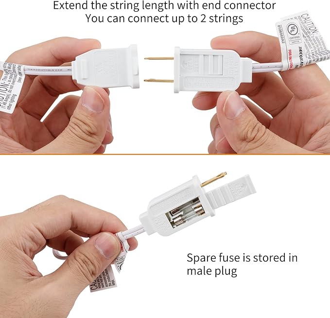 C9 Clear Christmas String Light Set, 100 Feet Vintage Christmas Tree Lights, Outdoor Roofline String Lights with 100 Clear Bulbs for Patio Garden Holiday Indoor Home Decorating, Not Connectable