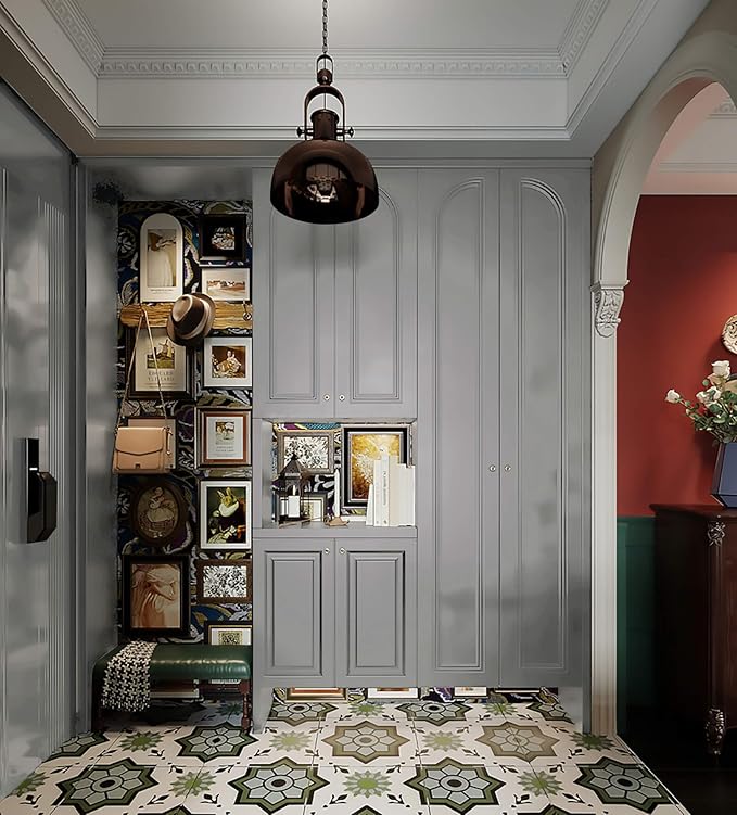 Dimoon 236''x15.7'' Grey Skin Peel and Stick Wallpaper Contact Paper Modern Self Adhesive Wall Paper Removable Renter Friendly Textured Solid Shelf Cabinet Vinyl Roll (236''x15.7'',Dark Grey Skin)