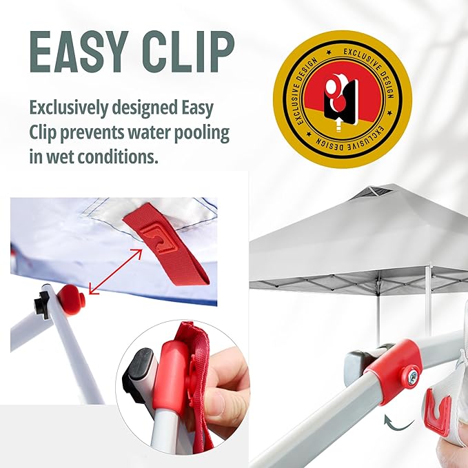 CROWN SHADES 10x10 Pop Up Canopy with 1 Side Wall - Beach Tent with One Push Setup - Outdoor Sun Shade for Events, Parties, Camping - Gazebo with STO-N-Go Cover Bag (Orange)