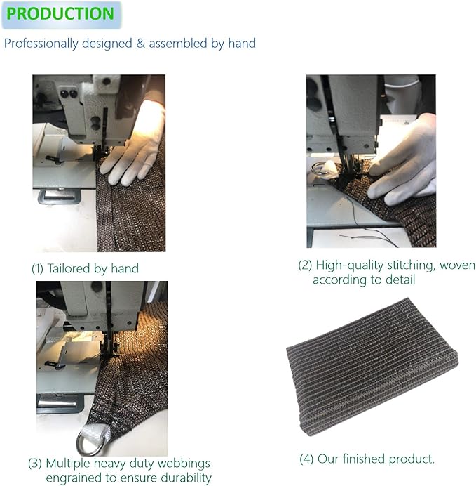 Eden's Decor Straight Flat-Edged Sun Shade Sail Rectangular 6' x 8' Grey UV-Blocking Outdoor Canopy Fabric Cloth Awning for Pergola Patio Garden Backyard Custom Size