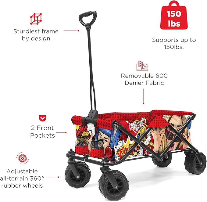 Creative Outdoor Original Folding Wagon All-Terrain Wheels