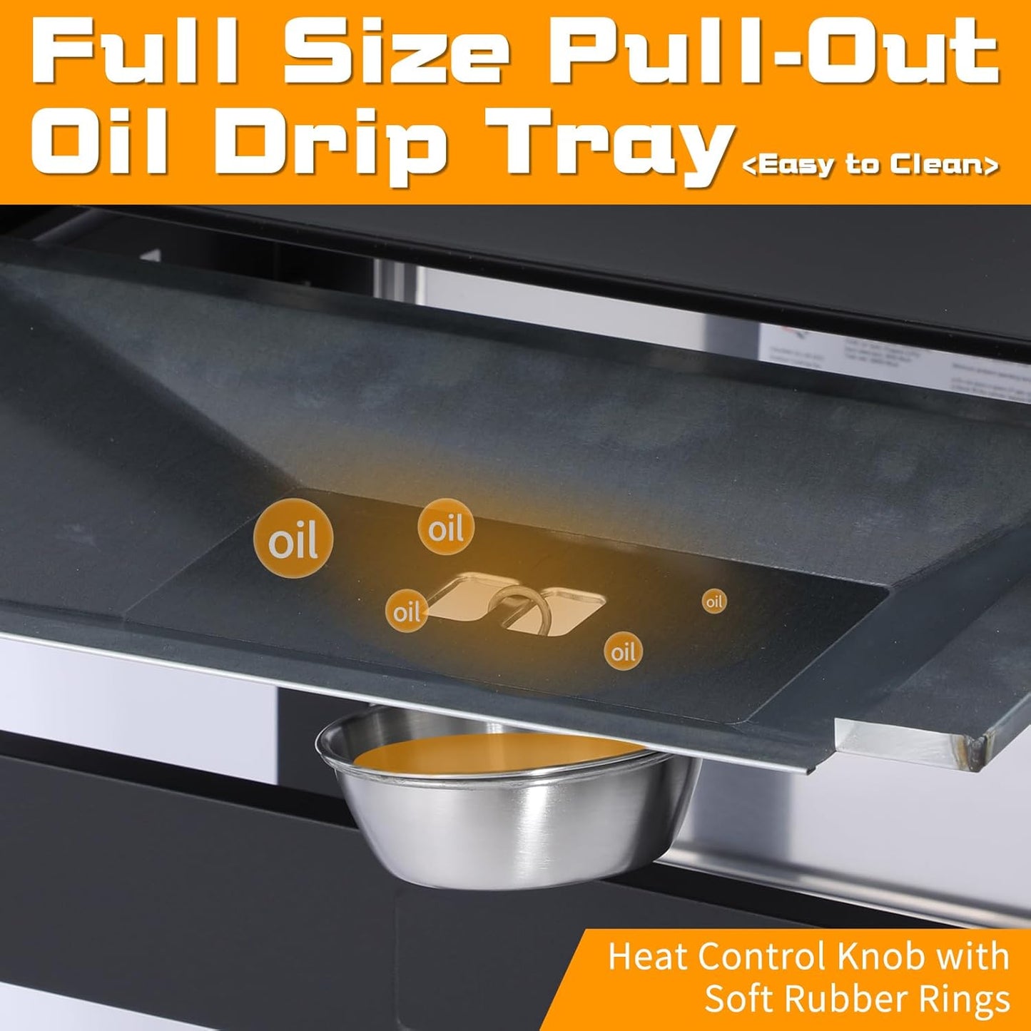 CIG GARDEN 3-Burner Propane Gas Grill,Outdoor Barbecue Grill with 2 Foldable Side Tables,Double-layer Stainless Steel Grill Lid with Cast Iron Grates,31500 BTU Output Perfect for Camping,BBQ Grill