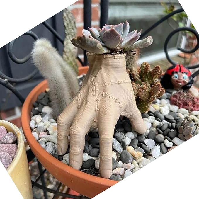 TAYASH Funny Horror Hand Concrete Flower Pot, Spooky Succulent Planter, Outdoor Garden Decor, Halloween Home Decor, Housewarming Gift