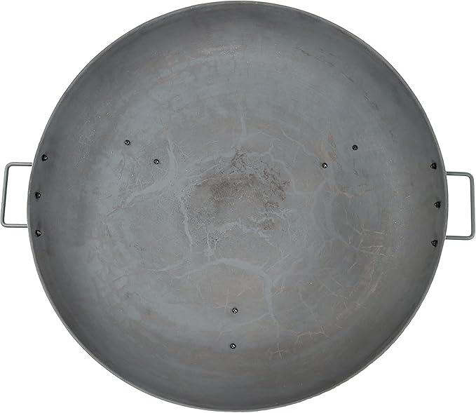 Sunnydaze 30-Inch Cast Iron Heavy-Duty Fire Pit for Outside - Wood-Burning Outdoor Fire Pit Bowl with Handles - Steel Finish