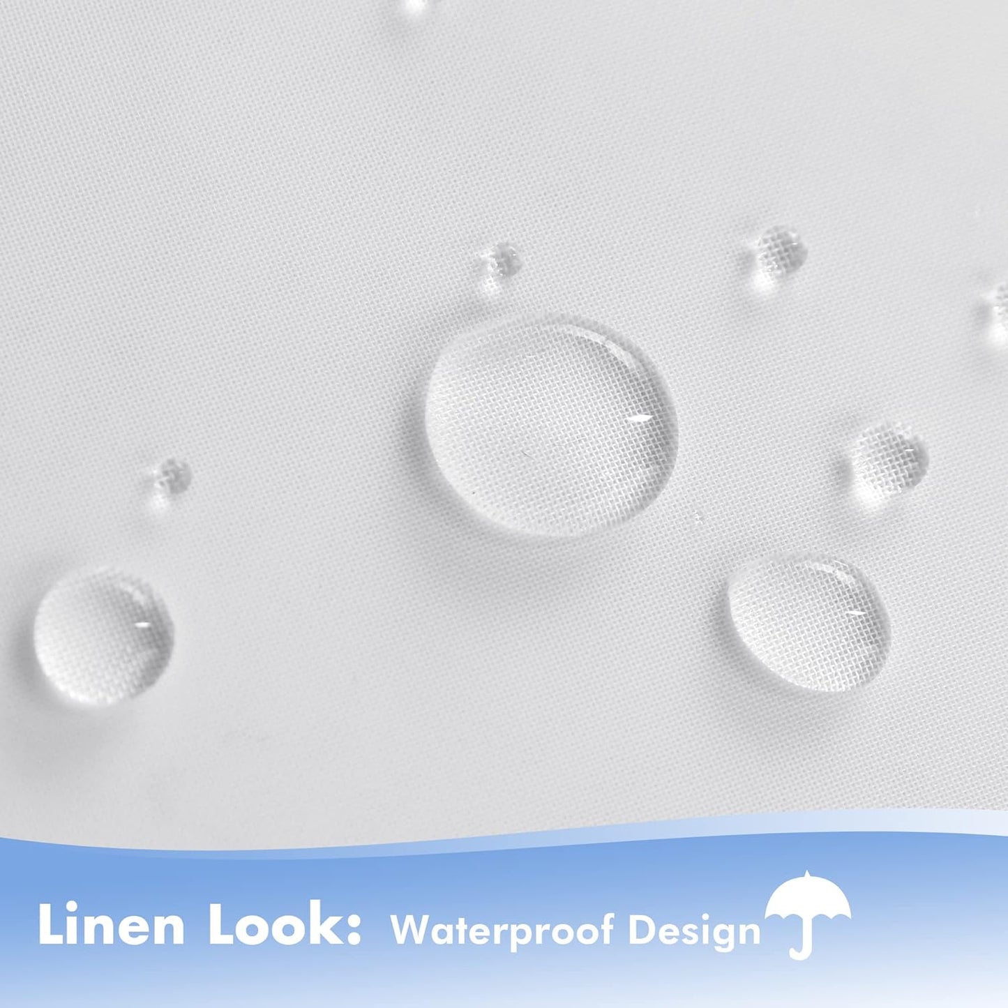 HolidayIdeas White Outdoor Sheer Curtains for Patio Waterproof, 4 Panels - 100 x 120 Inch - Extra Wide Voile Outside Curtains Light Filtering Grommet Drapes for Front Porch, Gazebo, Pergola, Backyard