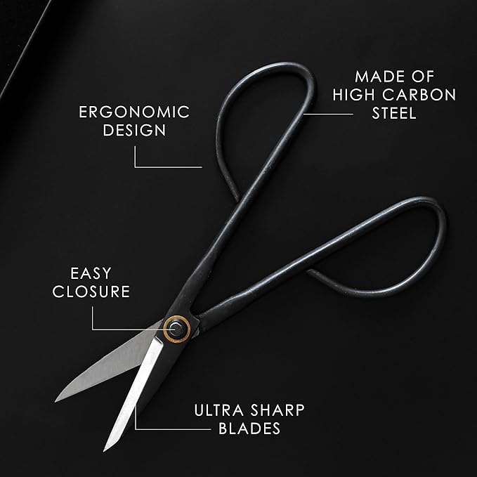Professional Bonsai Slim Scissors | Pruning Shears for Trimming Plants | Japanese Gardening, Bonsai Tools | Garden Scissors