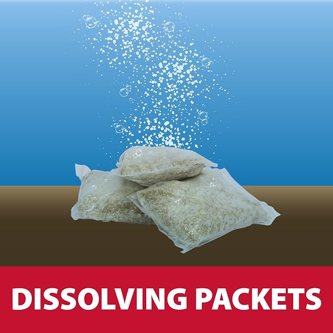 The Pond Guy Seasonal Defense, Spring & Fall Beneficial Bacteria, Barley & Enzymes, Cold Water Pond Sludge & Scum Treatment, Fish & Plant Safe, 12 Packets