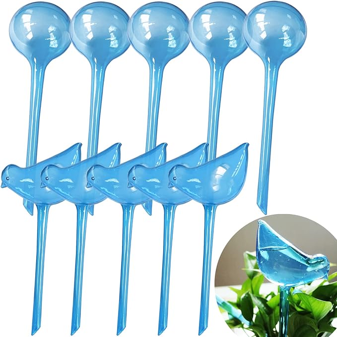MOONSOUND Plant Self-Watering Bulbs, 10pcs Self Watering Planter Insert, Flower Automatic Watering Drip Irrigation Device, Indoor Outdoor Garden Self Waterer for Plant