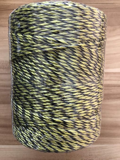 Electric Fence Polywire 1312 Feet，400 Meter，6 Stainless Steel Strands for Reliable Conductivity and Rust Resistance，Portable Electric Fence Rope