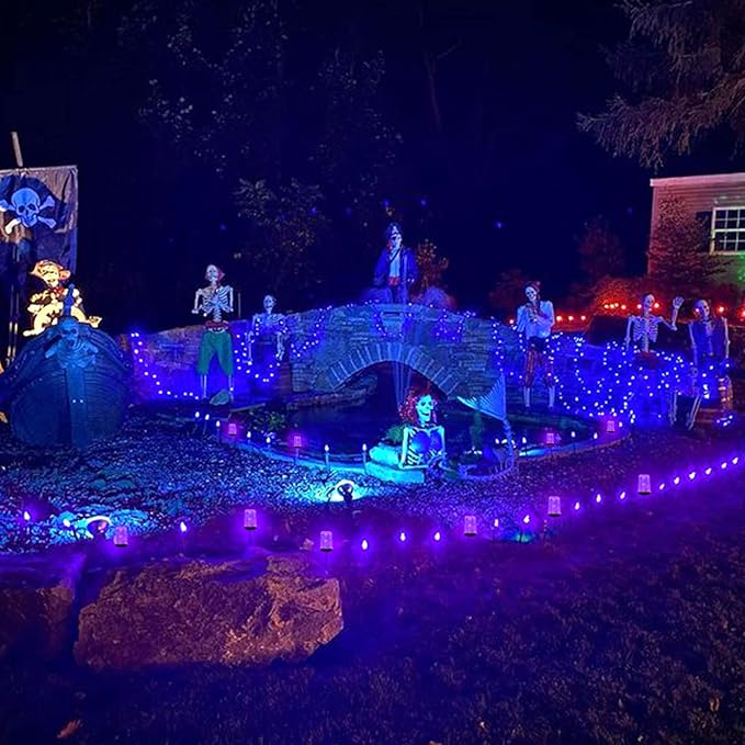 Hompavo 【Upgraded LED Flame Light Bulbs Halloween Decorations, 4 Modes Flickering Light Bulbs with Upside Down Effect, E26/E27 Flame Bulb for Christmas Party Home Indoor & Outdoor (4 Pack)