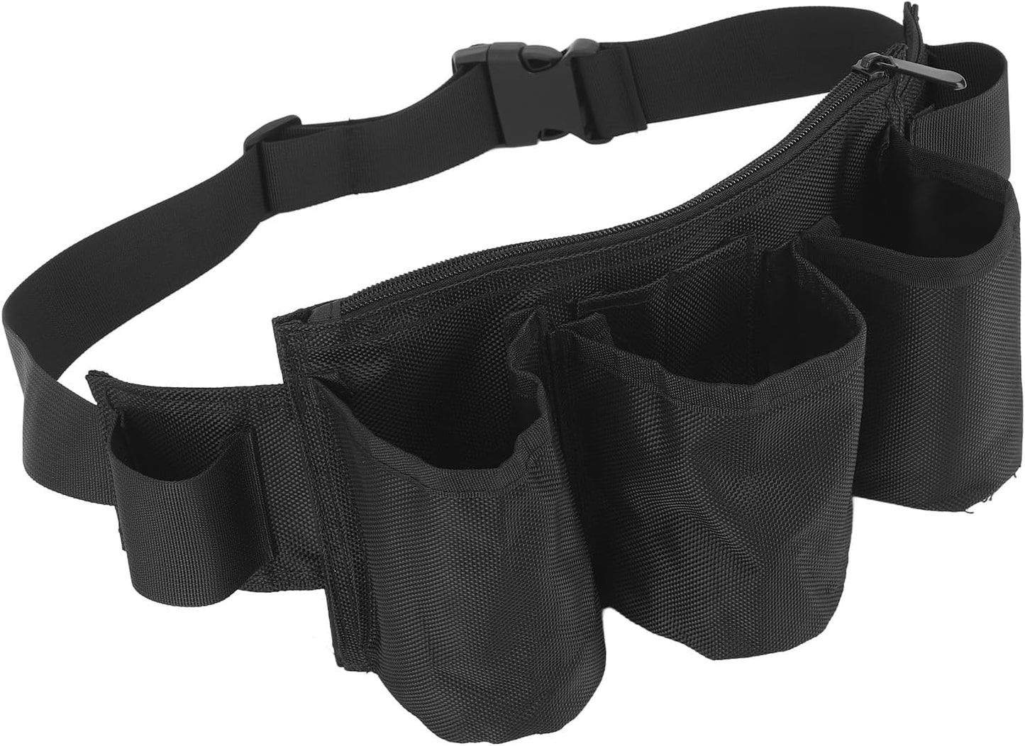 Garden Tool Belt, 6 Pockets 2 Straps Waterproof Oxford Fabric Adjustable Gardening Tool Pouch for Family Camping Outdoor,Gardening Tool Waist Bag Belt (black)