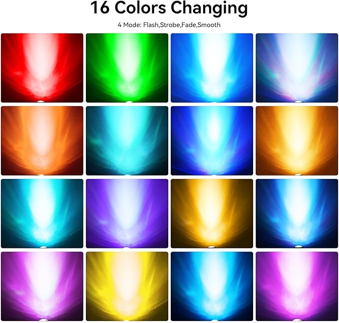 RGB Pond Lights with Timer, IP68 Waterproof Underwater Dimmable LED Fountain Lights for Outdoor Landscape Fish Tank Pond Fountain Waterfall Garden Lawn, 5 Lights