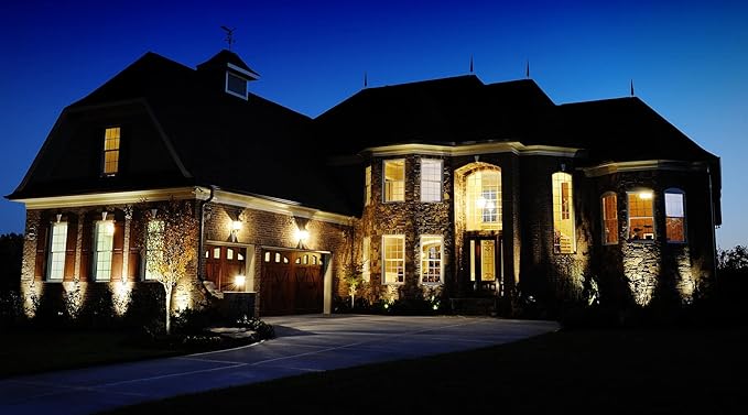 GKOLED UL Listed Solid Brass Landscape Spotlight, Low Voltage Outdoor Directional Uplight, with 5W MR16 LED Bulb & Large Rugged Slot Spike, 12V AC/DC Garden Patio Spot Up Light