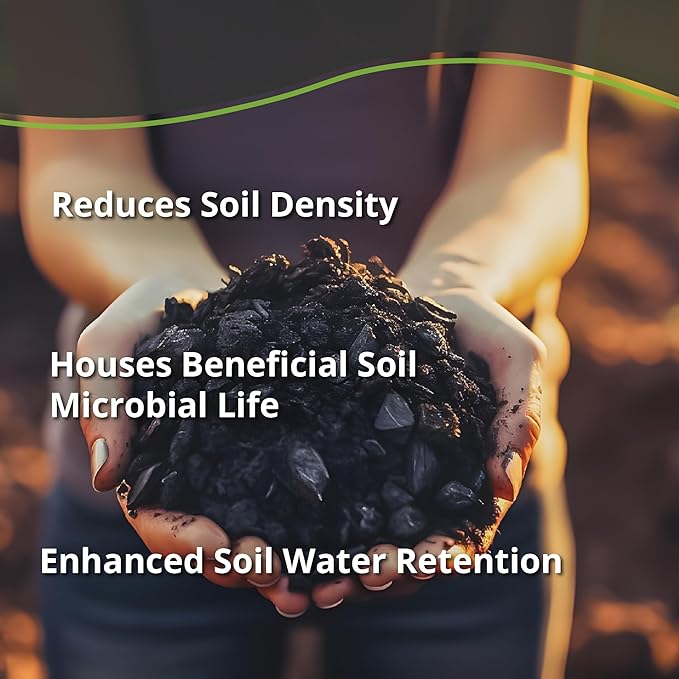 Char Bliss (24 Qts) - Organic Biochar for Plants - OMRI-Listed Biochar Soil Amendment Organic - Bio Char for Plants - Horticultural Charcoal for Plants, Potting Soil, Garden Soil, & Potting Mixes