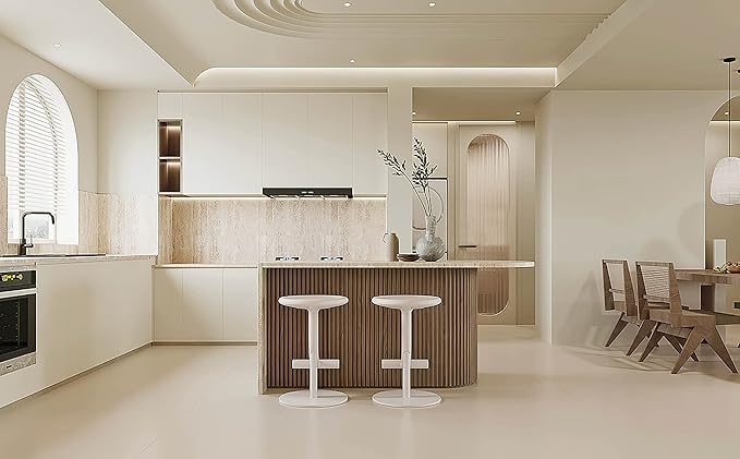 Dimoon 236''x15.7'' Cream Skin Peel and Stick Wallpaper Contact Paper Modern Self Adhesive Wall Paper Removable Renter Friendly Textured Solid Color Cabinet Vinyl Roll (236''x15.7'',Cream Skin)