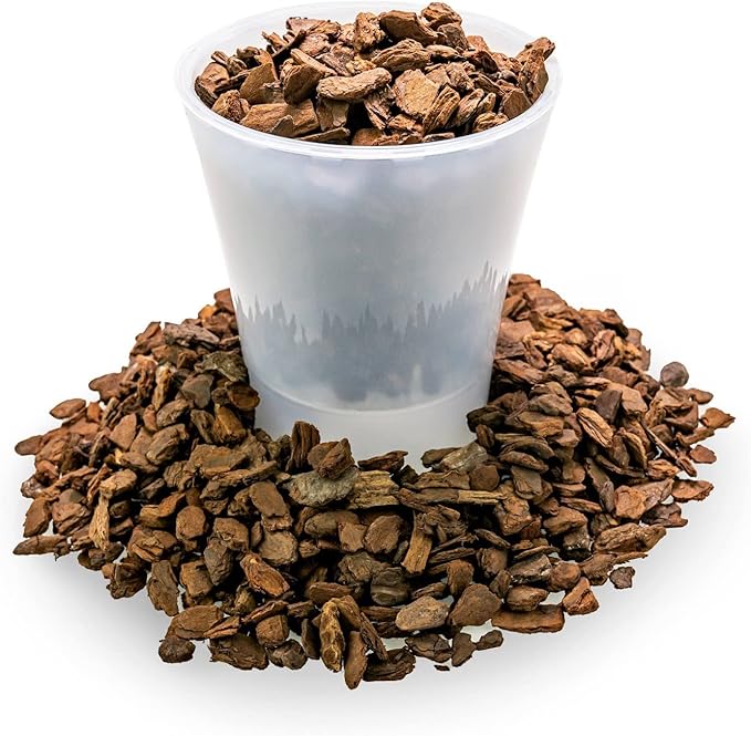 Premium Grade New Zealand Pinus Radiata Bark by Gardenera - 20 Quart - Organic Hand Mixed New Zealand Pine Bark for Orchids - Medium Chips 9-12mm - 4 Bags of 5 Quart