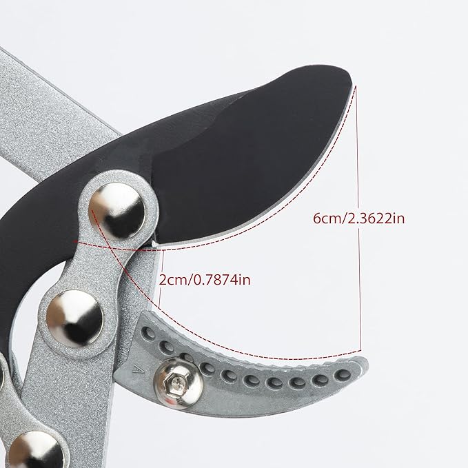 Heavy Duty Garden Lopper Pruning Shears, Aluminum Alloy or Carbon Steel, Tree Branch Cutter with Non-slip Handle, Labor-saving Gardening Tools, Yard, Orchard (Vigorously cut black steel)