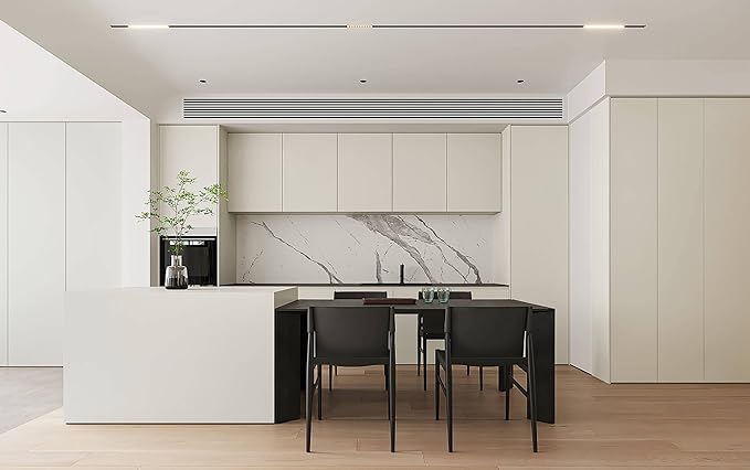 Dimoon 118''x15.7'' Cream Skin Peel and Stick Wallpaper Contact Paper Modern Self Adhesive Wall Paper Removable Renter Friendly Textured Solid Color Cabinet Vinyl Roll (118''x15.7'',Cream Skin)