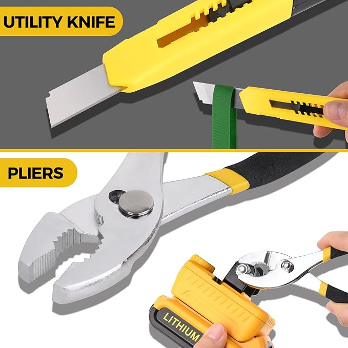 WGGE 39-Piece Home Tool Set/Hand Tool Set – Durable Household Hand Tool Kit with Hammer, Screwdrivers, Pliers, Wrench, Hex Keys & More – Compact Storage Case for Home Repairs, DIY & Maintenance