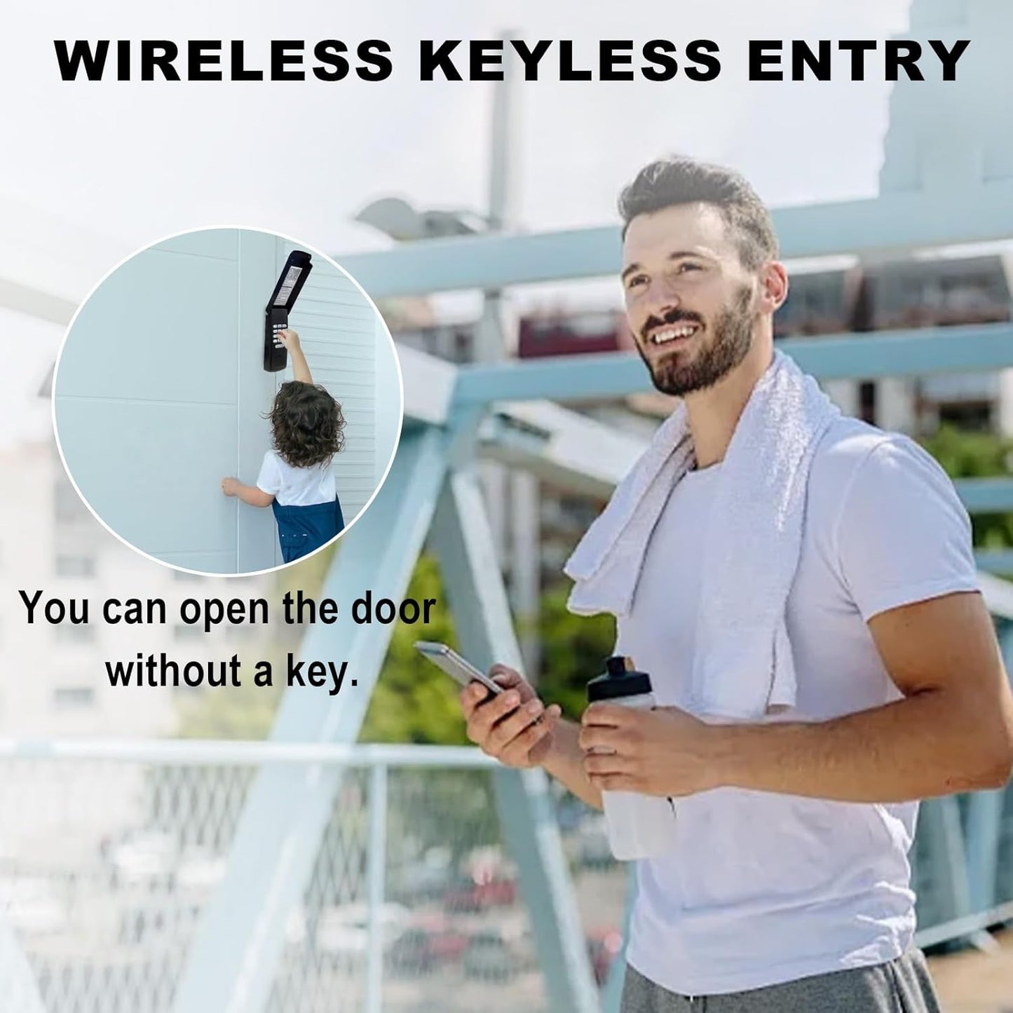 Garage Door Opener Keypad Replacement for Liftmaster Chamberlain Craftsman Garage Door Opener Keypad Compatible with Purple/Red/Orange/Green/Yellow Learn Button Since 1993 - Black Shell