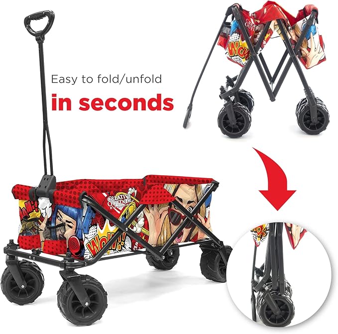 Creative Outdoor Original Folding Wagon All-Terrain Wheels