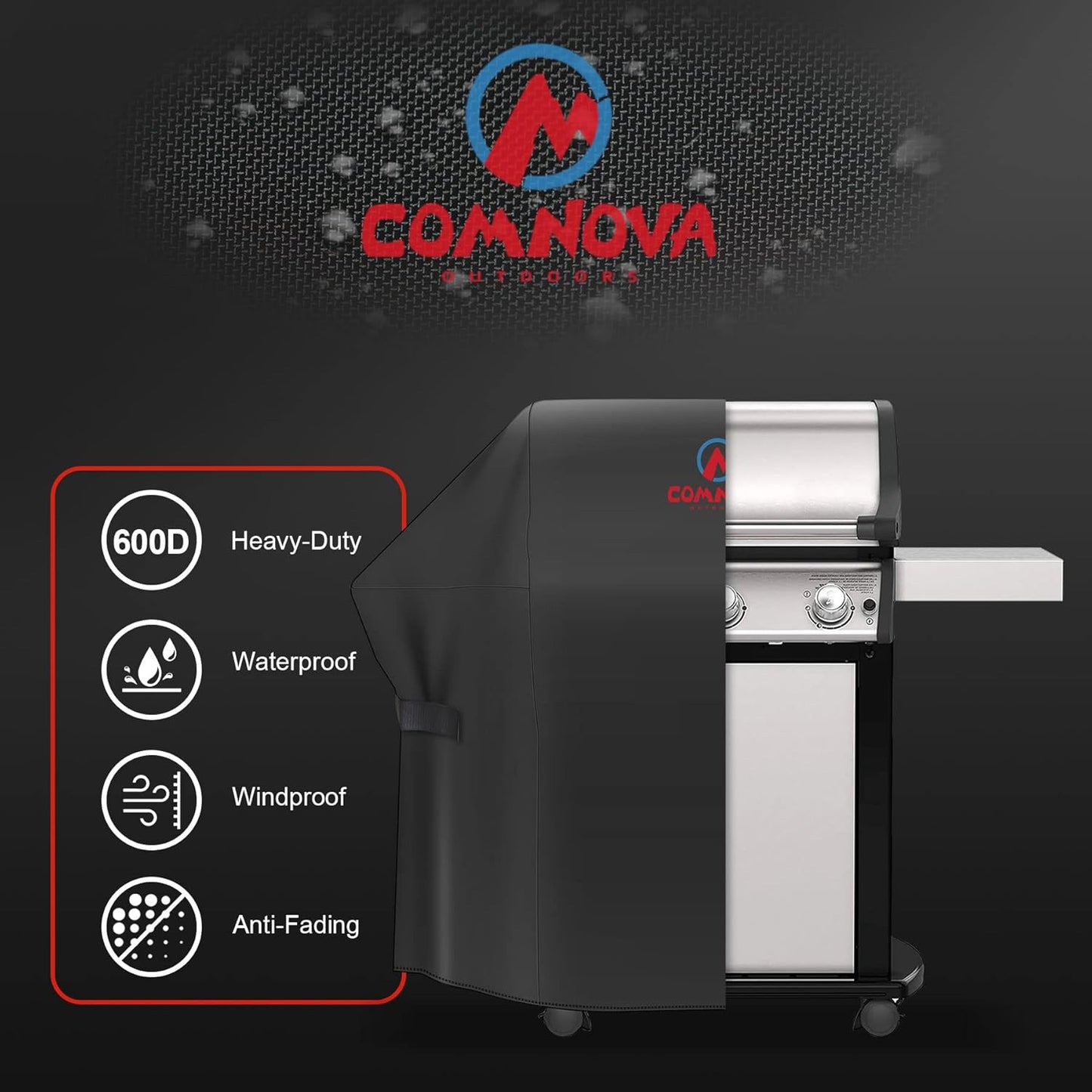 Comnova Grill Cover 52 Inch - BBQ Grill Covers for Weber Spirit 300 Series Gas Grill Heavy Duty & Waterproof, 7106 Weber Barbecue Cover for Spirit E310, Sprit E315, Spirit E330 and Spirit ii E310