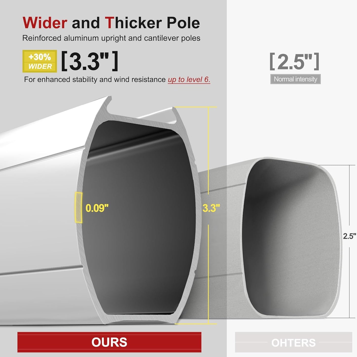 PURPLE LEAF 9 Feet Double Top Deluxe Solar Powered LED Square Patio Umbrella Offset Hanging Umbrella Outdoor Market Umbrella Garden Umbrella, Brick Red