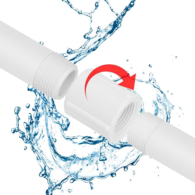 10Pack 3/4" Double Female Thread PVC Pipe Coupling Adapter Pipe Fitting Connector (Female x Female) SCH40 3/4Inch PVC Female Threaded Pipe Coupling for Sprinkler,Irrigation,Swimming Pools