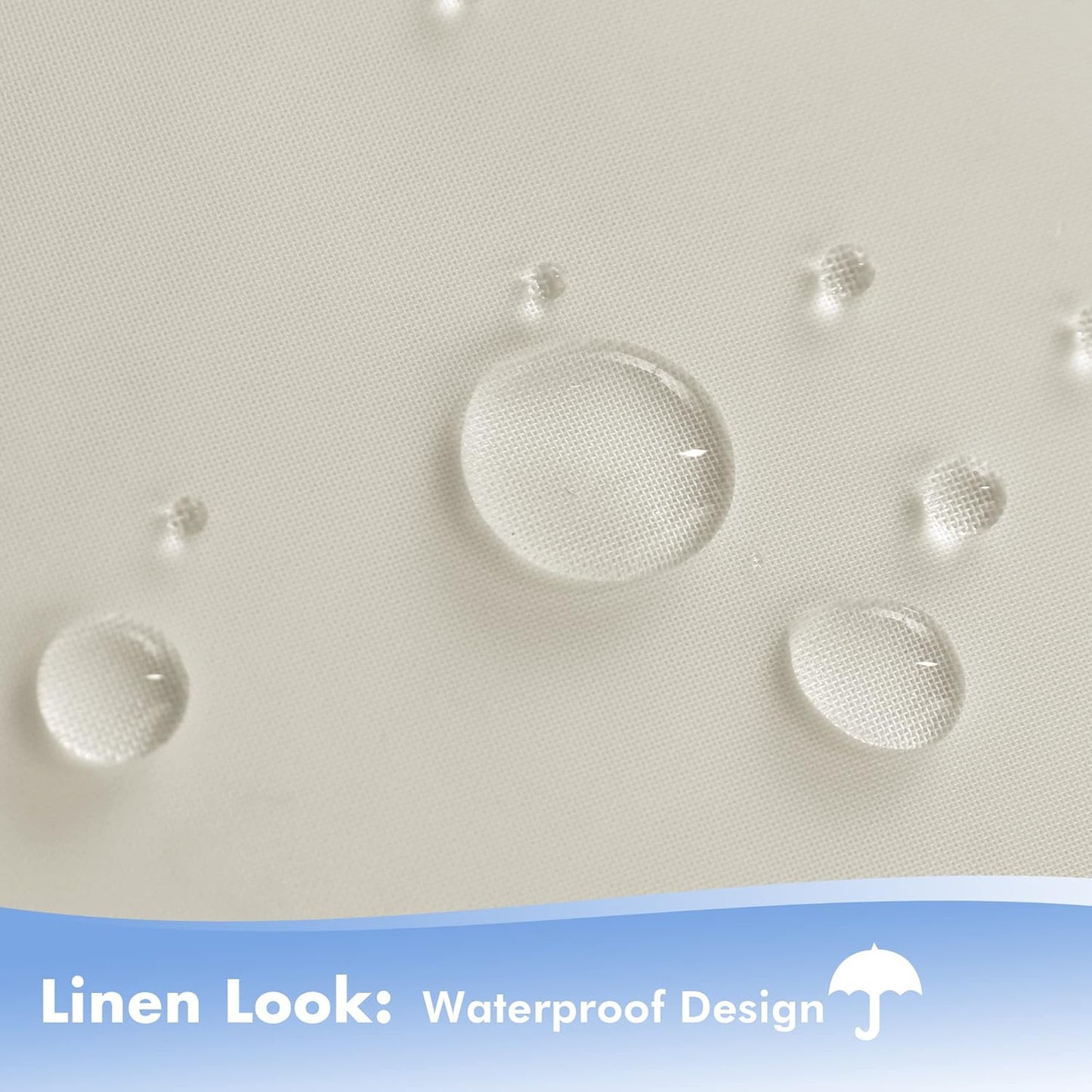 HolidayIdeas Beige Outdoor Sheer Curtains for Patio Waterproof, 2 Panels - 54 x 108 Inch - Light Filtering Voile Outside Curtains Grommet Drapes for Front Porch, Gazebo, Pergola, Backyard