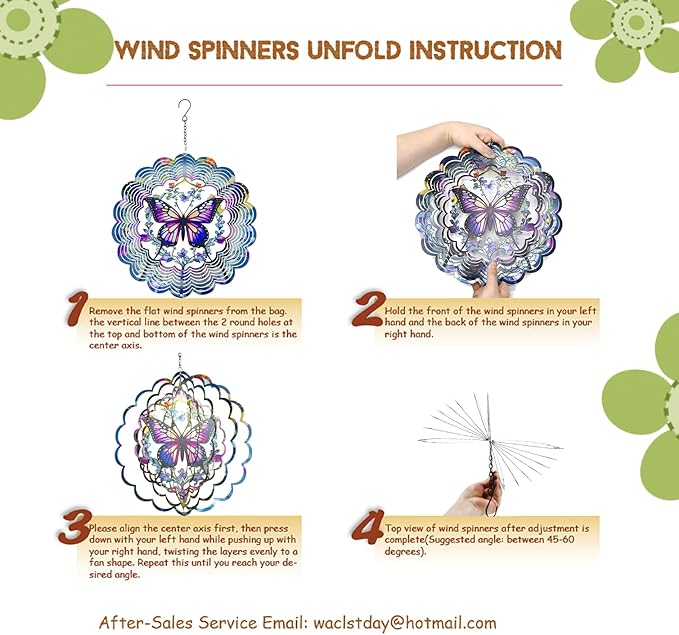 Rooster Metal Wind Spinners - Gifts for Women Mom Grandma Wife, 12 inch 3D Indoor Outdoor Garden Decoration Crafts Cock Wind Spinner, Unique Outdoor Ornament-Suitable As a Creative Gift