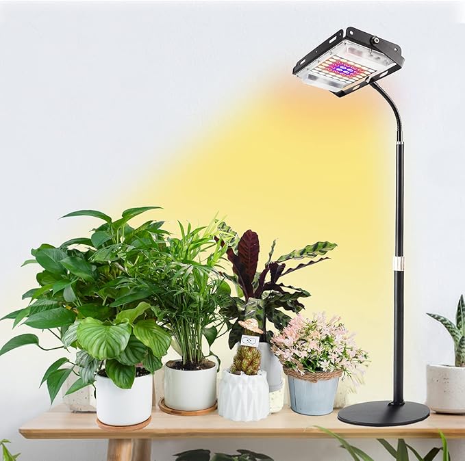 LBW Grow Light for Indoor Plants, Full Spectrum Desk LED Plant Light, Small Grow Lamp with On/Off Switch, Height Adjustable, Flexible Gooseneck, Ideal for Indoor Growth