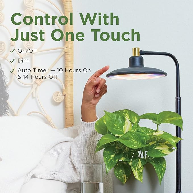 AeroGarden Tabletop Grow Light for Indoor Plants, Grow Live Plants Anywhere in The Home, Adjustable Light Modes, Black