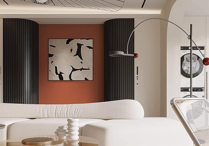 Dimoon 236''x17.7'' Orange Peel and Stick Wallpaper Contact Paper Modern Self Adhesive Wall Paper Removable Renter Friendly Textured Solid Color Shelf Cabinet Vinyl Roll (236''x17.7'',Vermilion)