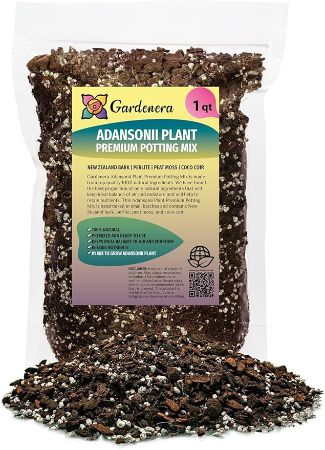 Monstera Adansonii Specialized Soil Mix - Improve Aeration, Drainage & Nutrient Retention - 1 Quart