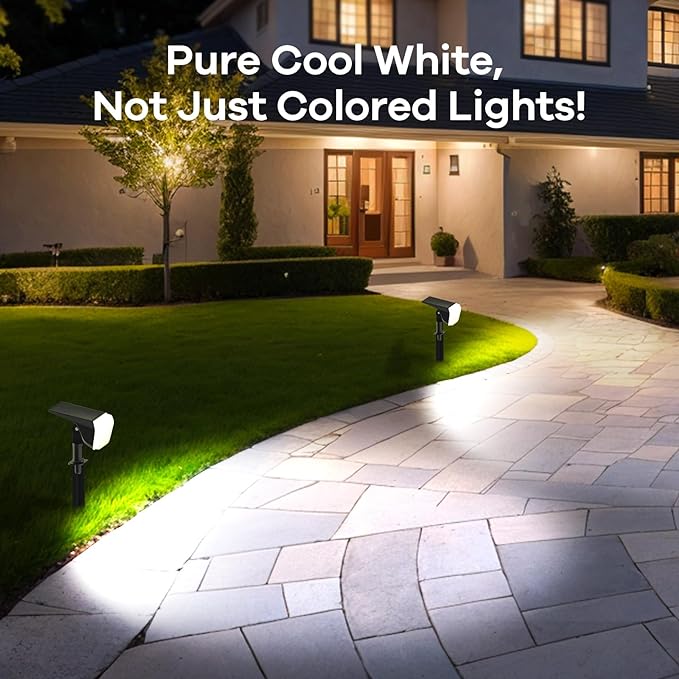 Linkind Solar Spot Lights Outdoor, Color Changing Solar Lights with 10 Lighting Modes and Waterproof IP67, Ideal for Yard, Garden Decoration (6 Pack, Multicolor)