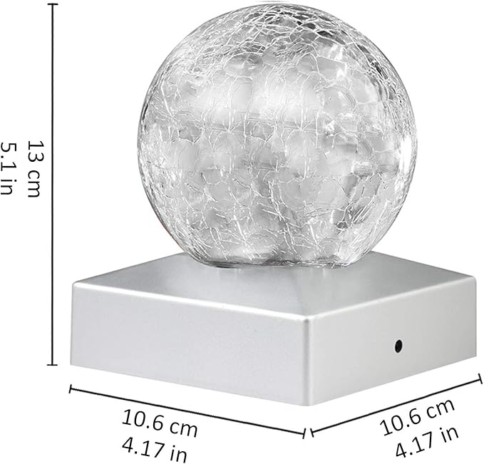 Solar Post Lights - Outdoor Post Cap Light for Fence Deck or Patio Garden Decoration Solar Powered Caps, LED Lighting, Lamp Fits 4x4 in - Warm White 4 Pack