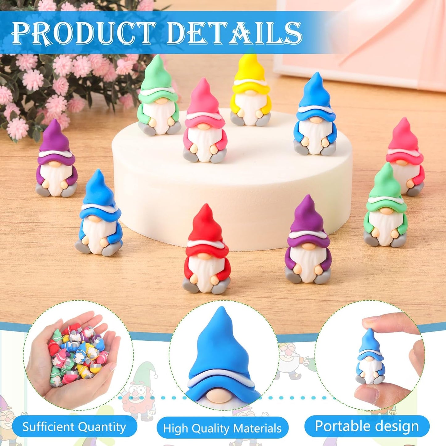 30 Pcs Mini Gnomes Figurines Tiny Fairy Resin Gnomes Statue Garden Bulk for Goody Bag Stuffers Filler Party Favors Gifts Decor Dwarf Statues Garden Dollhouse Micro Landscape Accessories
