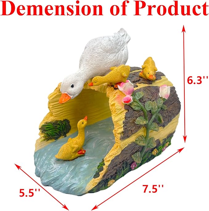 Ducks Gutter Downspout Extension Statues, Garden Decoration, Resin Animal Statue, 3"x4" Downspout Splash Block, Outdoor Decor