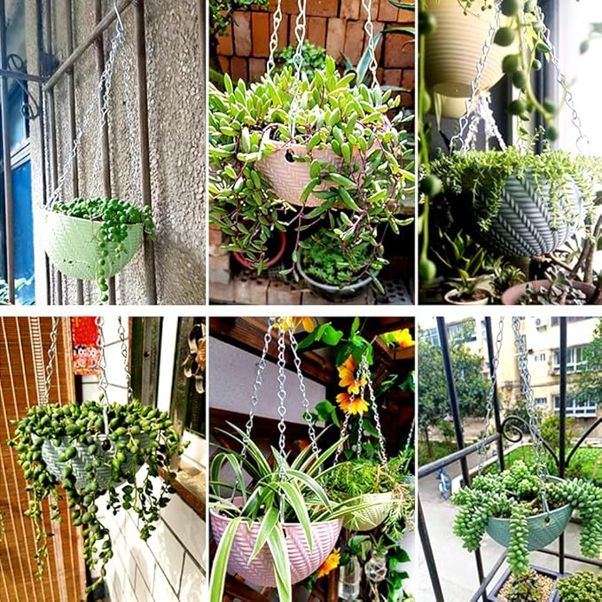 10 Pack 9.5 Inch Silver Hanging Chains for Hanging Bird Feeders, Bird Houses, Planters, Baskets, Birdbaths, Lanterns, Wind Chimes, Billboards, Signs and Ornaments