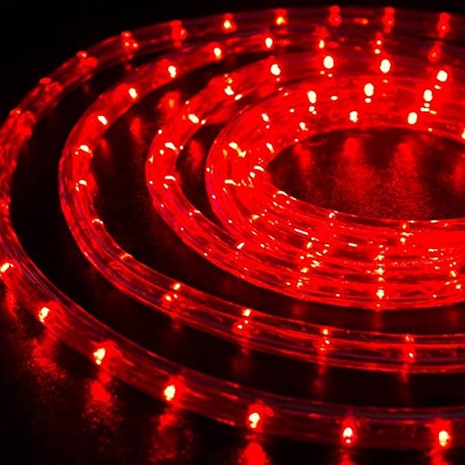 100ft LED Rope Lights Outdoor, 720 LED Connectable and Flexible Tube Lights with 8 Modes, Waterproof LED Rope Lighting for Garden, Patio, Pool, Bedroom, Party, Indoor Outdoor Christmas Decor (Red)